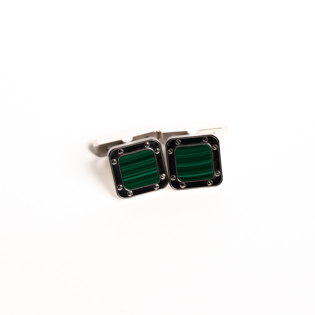 Cartier Santos Malachite Button